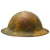 Original U.S. WWI M1917 Doughboy Helmet with Camouflage Textured Paint Original Items