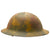 Original U.S. WWI M1917 Doughboy Helmet with Camouflage Textured Paint Original Items