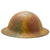 Original U.S. WWI M1917 Doughboy Helmet with Camouflage Textured Paint Original Items