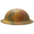 Original U.S. WWI M1917 Doughboy Helmet with Camouflage Textured Paint Original Items