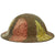 Original U.S. WWI M1917 Doughboy Helmet with Camouflage Panel Textured Paint Original Items