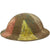 Original U.S. WWI M1917 Doughboy Helmet with Camouflage Panel Textured Paint Original Items