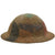 Original U.S. WWI M1917 Doughboy Helmet with Camouflage Panel Textured Paint Original Items