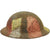 Original U.S. WWI M1917 Doughboy Helmet with Camouflage Panel Textured Paint Original Items