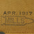 Original Unissued WWI U.S. Army Model 1910 Garrison Belt by Mills - Dated 1917 Original Items
