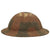 Original U.S. WWI M1917 7th Infantry Division Doughboy Helmet with Textured Camouflage Paint Original Items