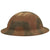 Original U.S. WWI M1917 7th Infantry Division Doughboy Helmet with Textured Camouflage Paint Original Items
