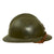 Original WWII French Model 1926 Adrian Infantry Helmet with Liner & Chinstrap - Olive Green Original Items
