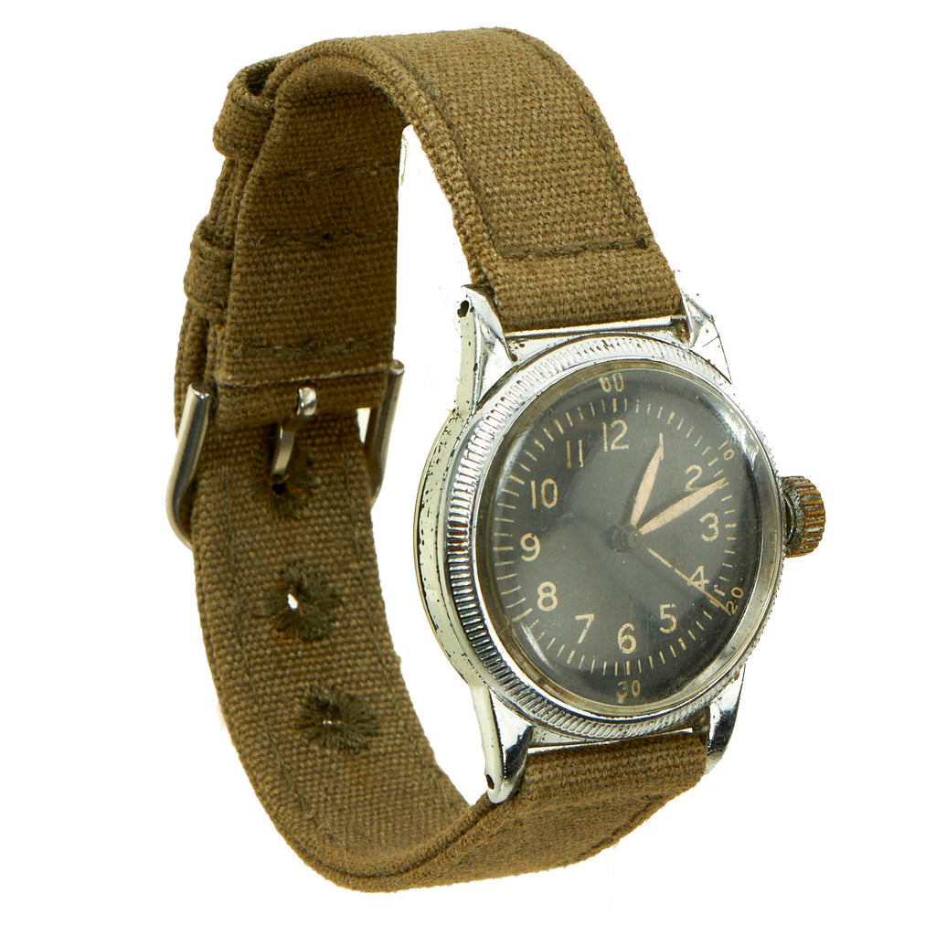 Original U.S. WWII 1945 dated Type A-11 US Army Wrist Watch by Waltham - Fully Functional Original Items
