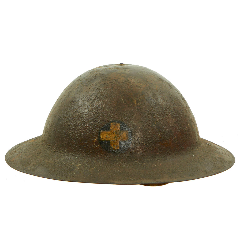 Original U.S. WWI 33rd Infantry Division M1917 Doughboy Helmet - British Made Helmet Original Items
