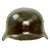 Original German WWII Army Heer M40 Single Decal Steel Helmet with Damaged Liner - EF64 Original Items
