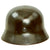 Original German WWII Army Heer M40 Single Decal Steel Helmet with Damaged Liner - EF64 Original Items
