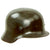 Original German WWII Army Heer M40 Single Decal Steel Helmet with Damaged Liner - EF64 Original Items