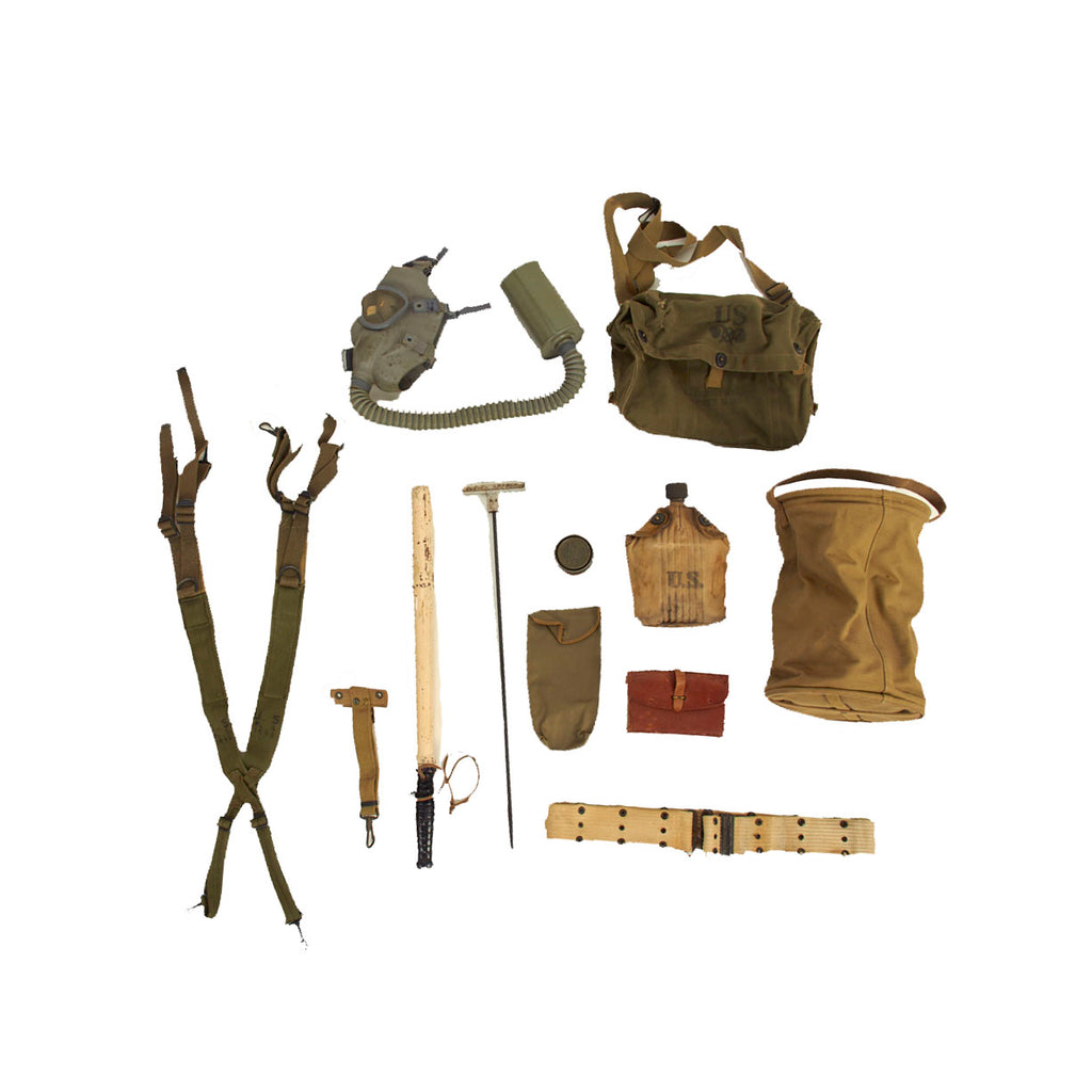 Original U.S. WWII G.I. Field Gear Lot - 11 Items Original Items