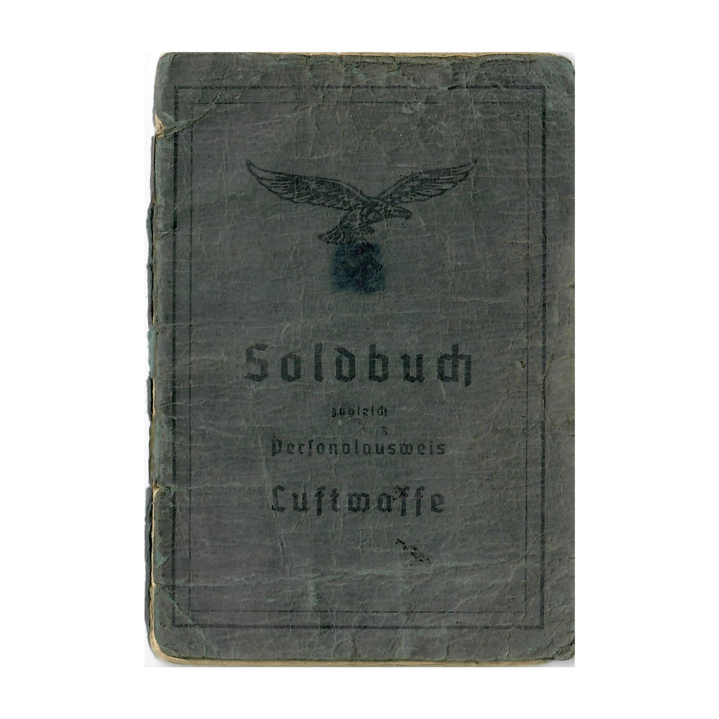 Original WWII German Luftwaffe Soldbuch Identity & Payment Book named to P.O.W. Otto Hollatz with Translation Original Items