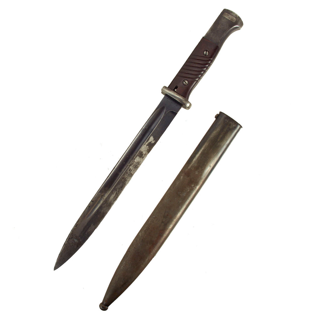 Original German WWII 98k 1941 Dated Bayonet by Weyersberg Kirschbaum & Co. with Scabbard - Matching Serial 7640 Original Items