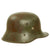 Original German WWII M17 Transitional Army Double Decal Overpaint Helmet - Austrian M-1917 Size 66 Shell Original Items