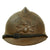 Original WWI French Model 1915 Adrian Helmet For Colonial Artillery Troops-Complete with 1st Pattern Liner and Chinstrap Original Items