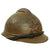 Original WWI French Model 1915 Adrian Helmet For Colonial Artillery Troops-Complete with 1st Pattern Liner and Chinstrap Original Items