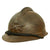 Original WWI French Model 1915 Adrian Helmet For Colonial Artillery Troops-Complete with 1st Pattern Liner and Chinstrap Original Items