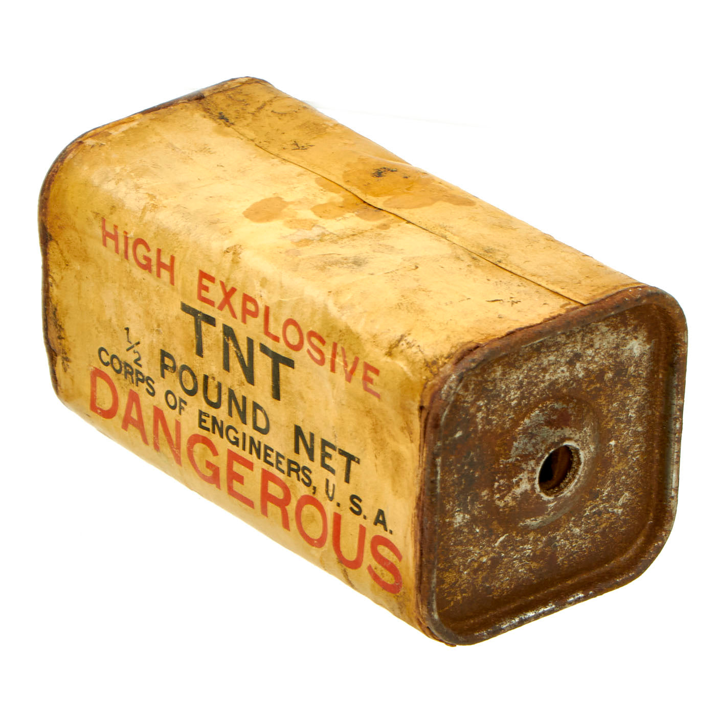 Original U.S. WWII Corps of Engineers High Explosive TNT 1/2 Pound Blo â International Military Antiques