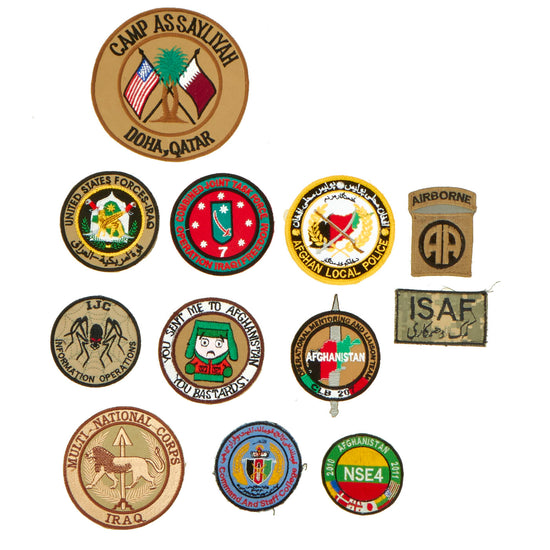 Original U.S. Global War on Terror GWoT Embroidered Patch Lot Featuring 82nd Airborne Division Patch - 12 Items Original Items