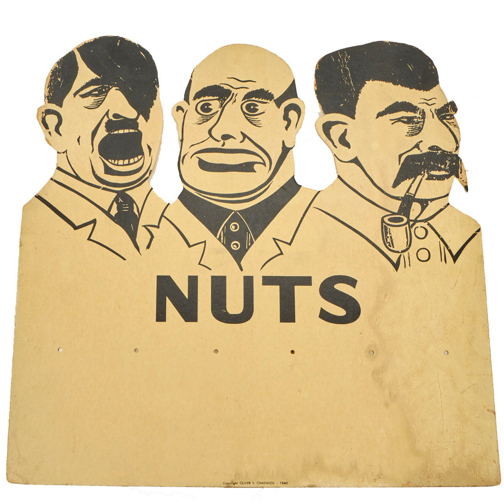 Original U.S. Pre WWII Anti Axis “Nuts” Store Merchandiser Original Items