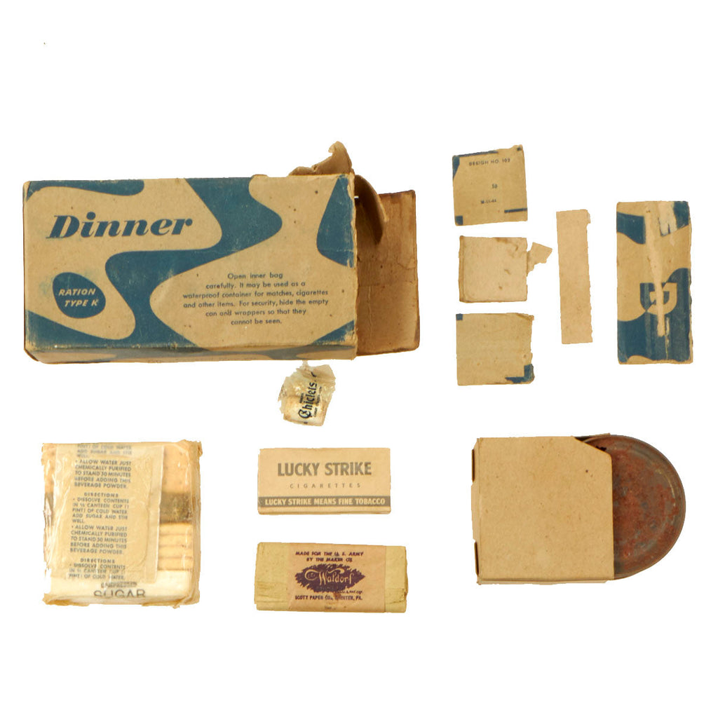 Original U.S. WWII K-Ration "Morale Series" Dinner Meal Unit by Cracker Jack Co. Original Items