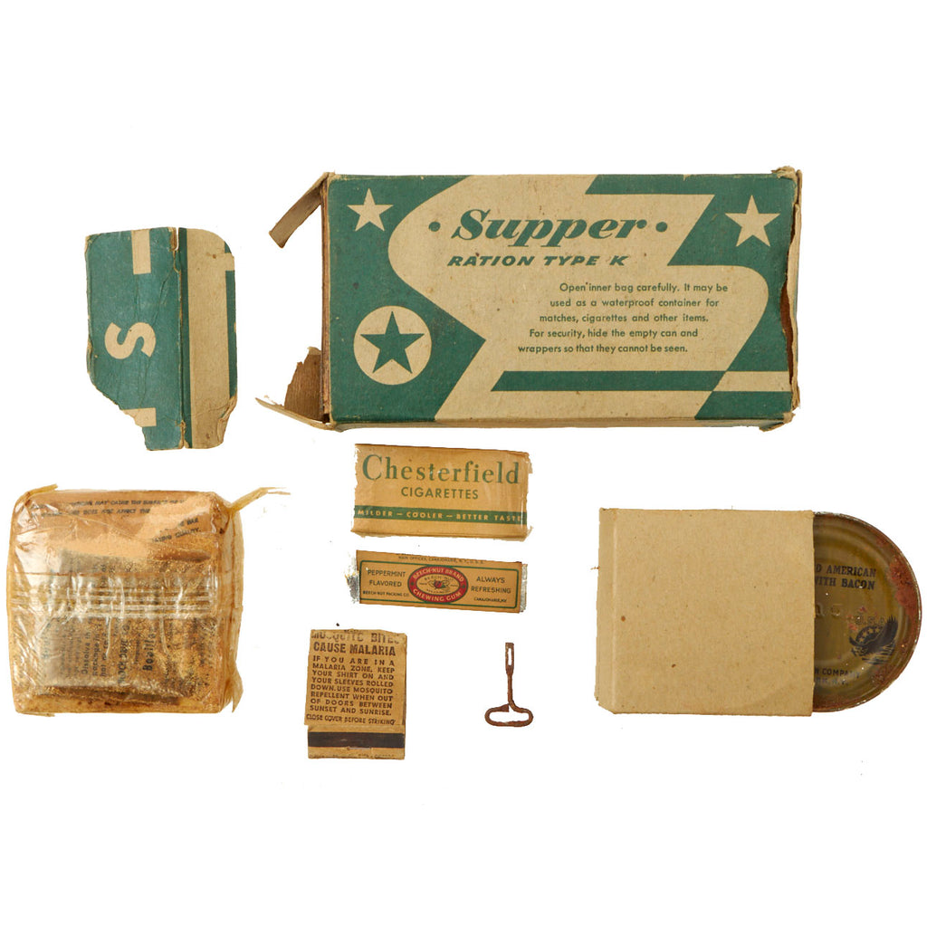 Original U.S. WWII K-Ration "Morale Series" Supper Meal Unit by Hills Brothers Co. Original Items