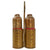 Original Italian WWII "Red Devil" 45mm Brixia Model 35 Mortar Bombs Salt & Pepper Shaker Trench Art With Carrier - dated 1939 - Inert Original Items