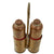 Original Italian WWII "Red Devil" 45mm Brixia Model 35 Mortar Bombs Salt & Pepper Shaker Trench Art With Carrier - dated 1939 - Inert Original Items