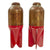 Original Italian WWII "Red Devil" 45mm Brixia Model 35 Mortar Bombs Salt & Pepper Shaker Trench Art With Carrier - dated 1939 - Inert Original Items