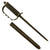 Original U.S. WWII First Pattern OSS Drop Knife with Scabbard made from Springfield Trapdoor Bayonet Original Items