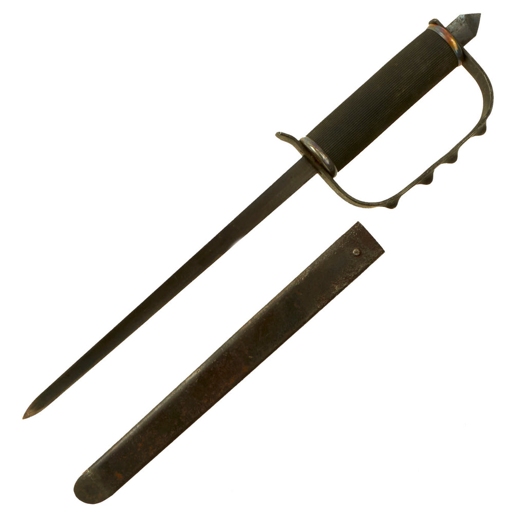 Original U.S. WWII First Pattern OSS Drop Knife with Scabbard made from Springfield Trapdoor Bayonet Original Items