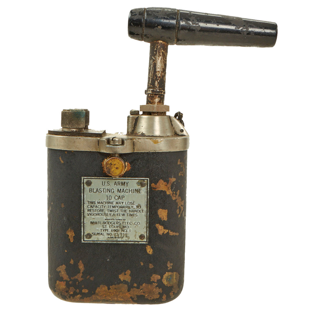 Original U.S. WWII D-Day Army Engineers 10 Cap Blasting Machine by White-Rodgers Elec. Co with Handle Original Items