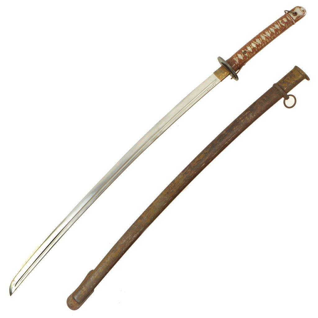 Original WWII Excellent Condition Japanese Army Type 95 Aluminum Handle NCO Katana with Unmatched Scabbard Original Items