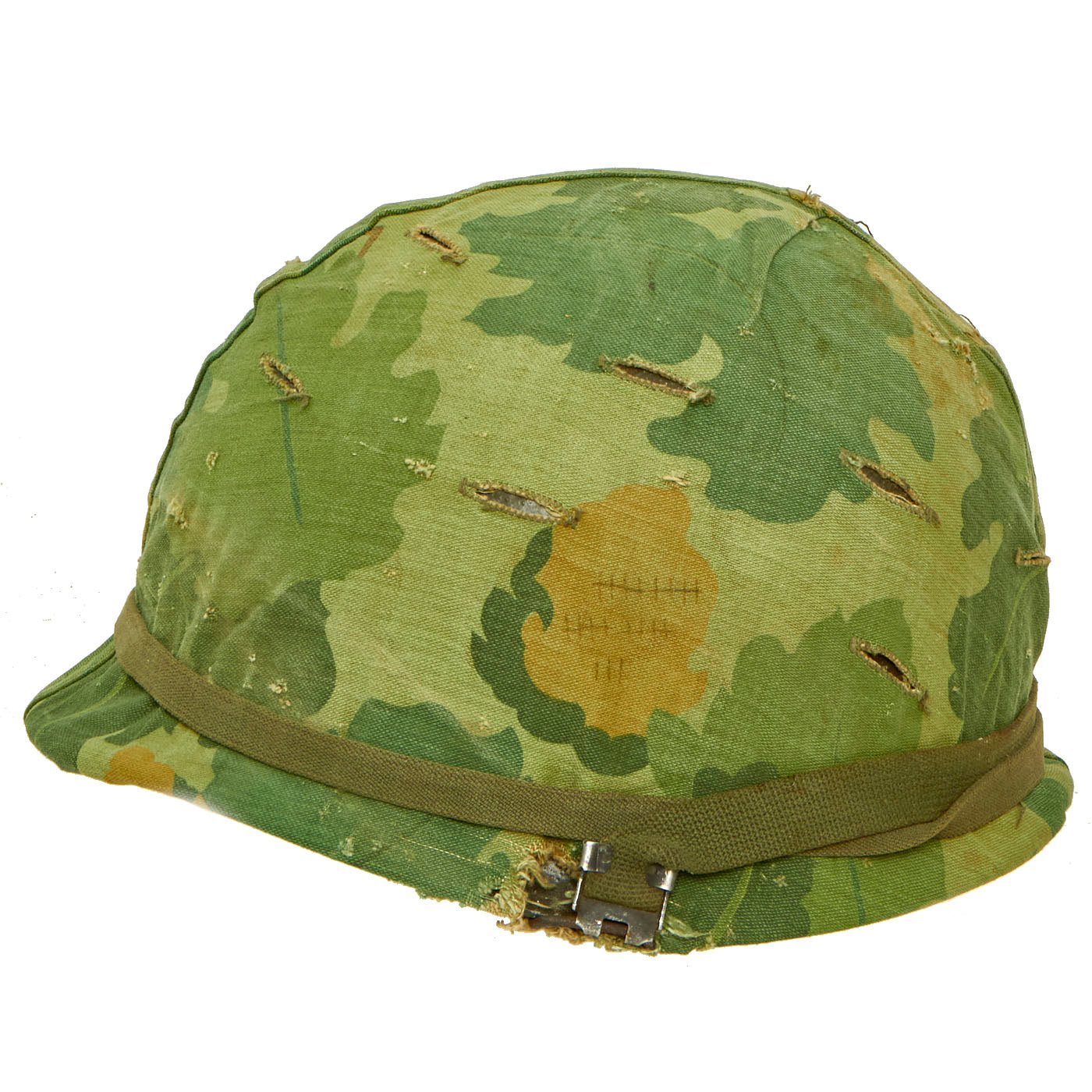Original U.S. Vietnam M1 Helmet with USMC Camouflage Cover and 1969 Da ...