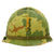 Original U.S. WWII Vietnam War M1 Helmet with USMC Reversible Camouflage Cover Original Items