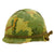 Original U.S. WWII Vietnam War M1 Helmet with USMC Reversible Camouflage Cover Original Items
