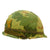 Original U.S. WWII Vietnam War M1 Helmet with USMC Reversible Camouflage Cover Original Items