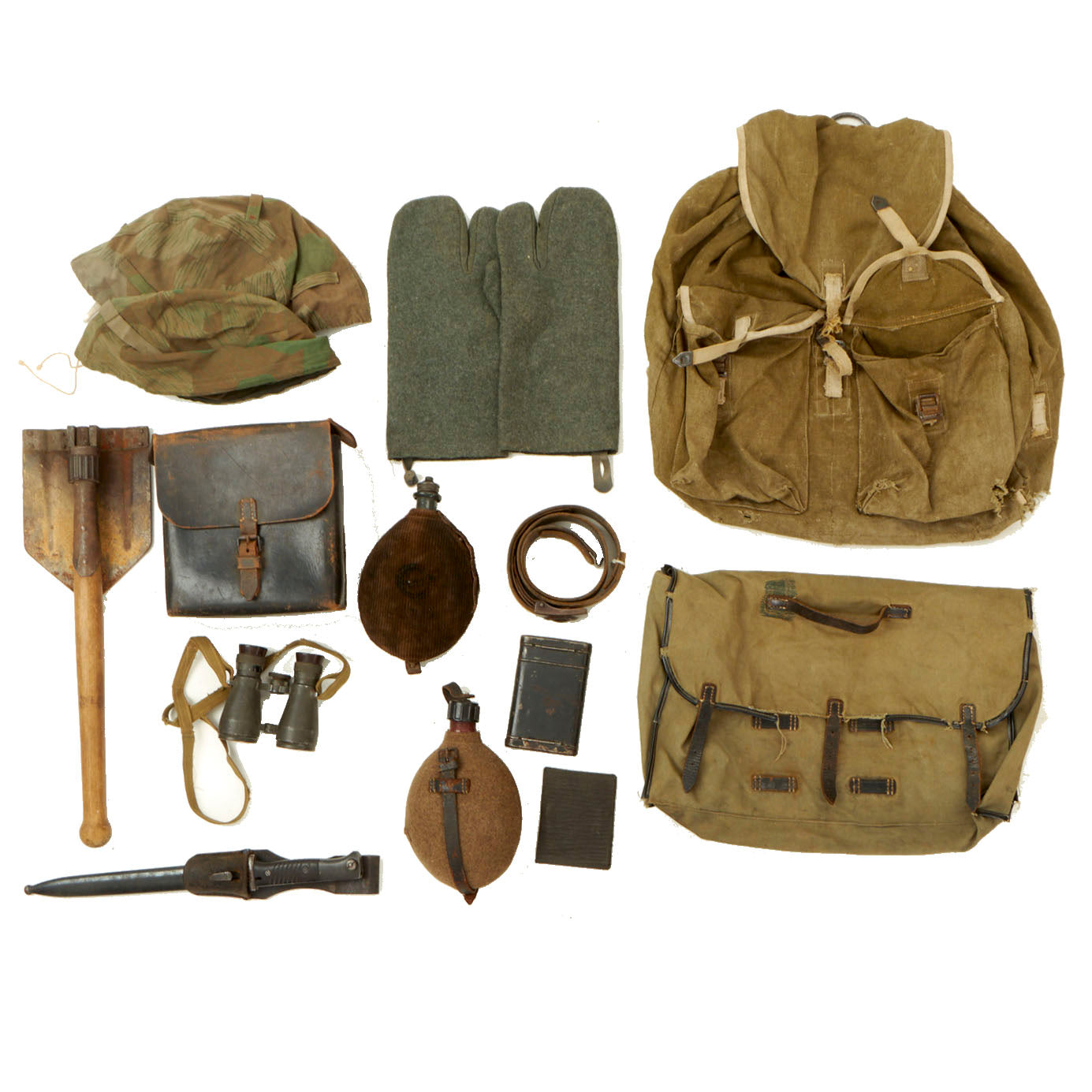german gear Original German WWI & WWII Wehrmacht Field Gear Lot