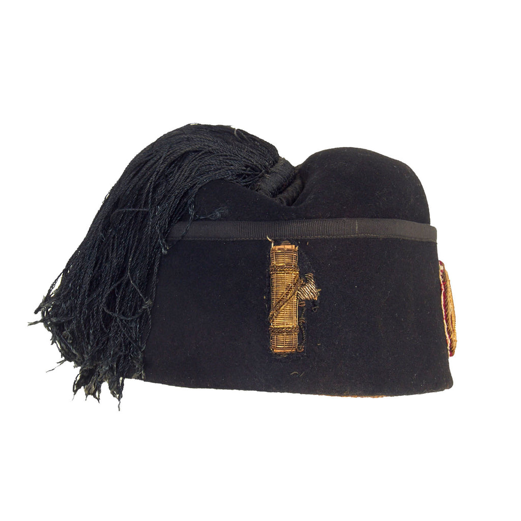 Original WWII Italian Black Shirt  MVSN Fascist Officers Fez With Bullion Insignia Original Items