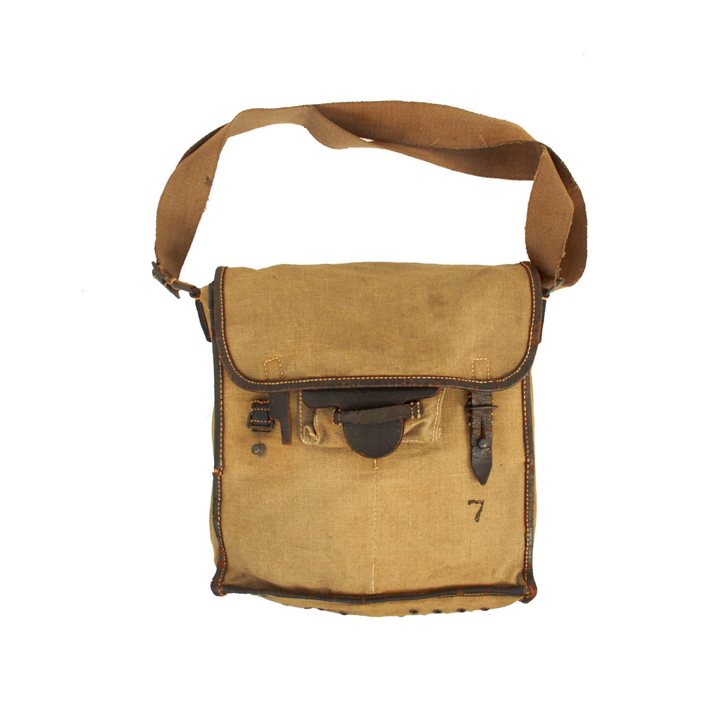 Original German Pre-WWII Reichswehr Infantry Issue GM24 Gas Mask Carry Bag Dated 1928 Original Items