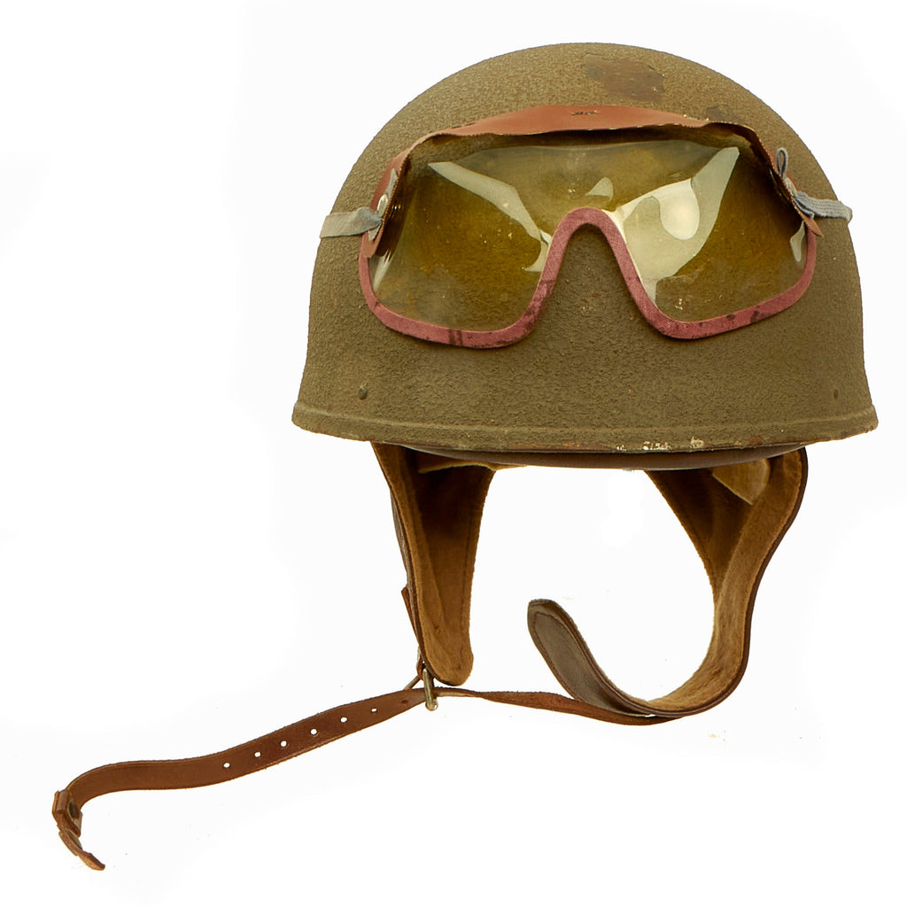 Original WWII British 1944 Dated MkI Dispatch Rider Helmet by Briggs Motor Bodies Ltd. in Unissued Condition Original Items
