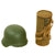 Original West German Cold War Era Bundesgrenzschutz BGS Border Guards M40/53 Stahlhelm And 1957 Dated Gas Mask Canister With Cover Original Items