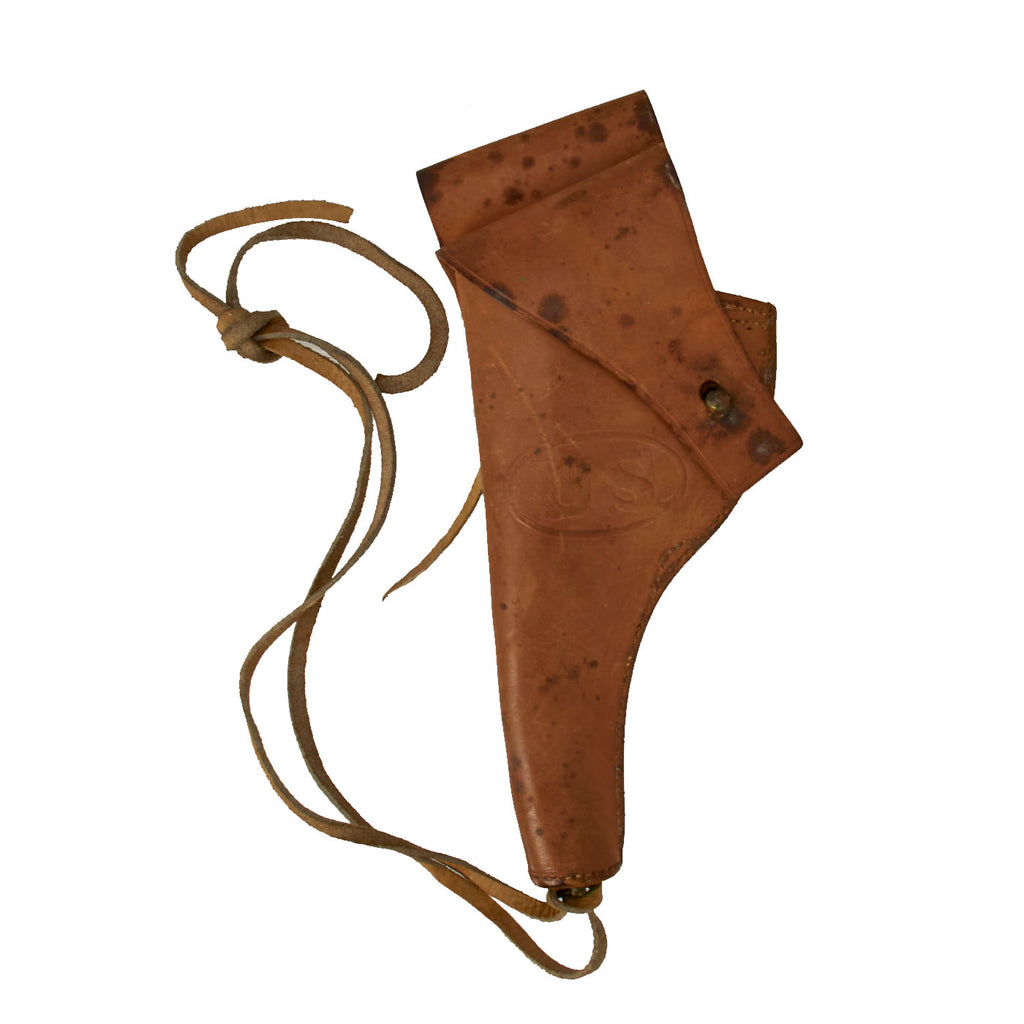 Original U.S. WWI M1909 Holster for Colt / S&W M1917 .45 Revolver by Graton & Knight - Dated 1917 - Cavalry Draw Original Items