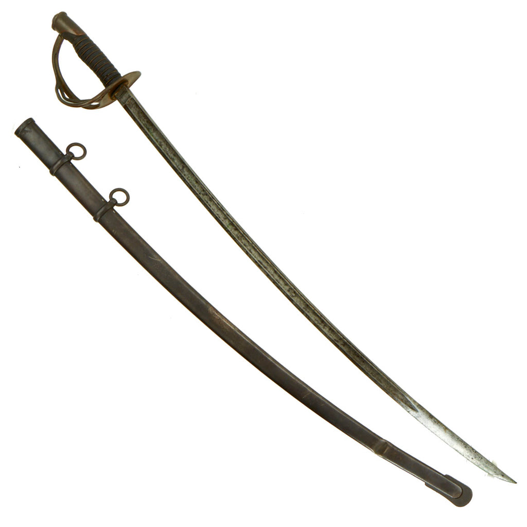 Original U.S. Civil War M1860 Light Cavalry Saber by Henry Boker- Solingen with Steel M-1906 Scabbard Original Items
