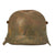 Original German WWI Battle Damaged M16 Stahlhelm Helmet with Camouflage Paint and Liner - marked Si66 Original Items