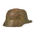 Original German WWI Battle Damaged M16 Stahlhelm Helmet with Camouflage Paint and Liner - marked Si66 Original Items