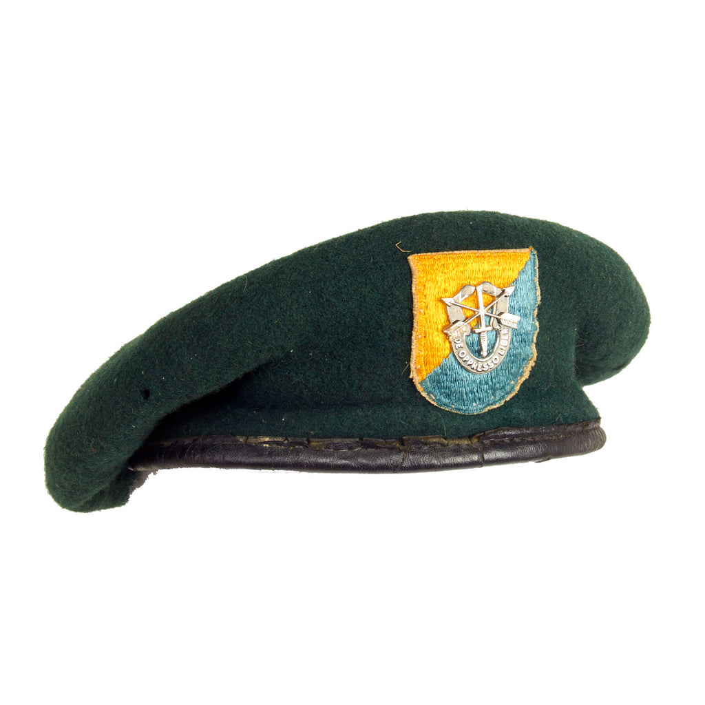 Original U.S. Vietnam War Named 8th Special Forces Group Green Beret by Bancroft Original Items